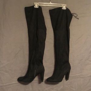 Black over the knee boots